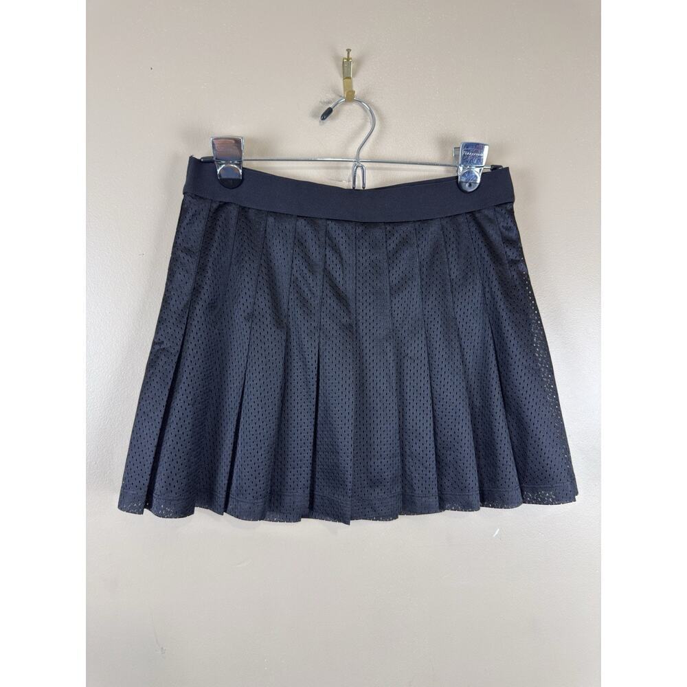 Victoria’s Secret PINK Pleated Tennis Skort Womens L Black Golf Skirt Athleisure